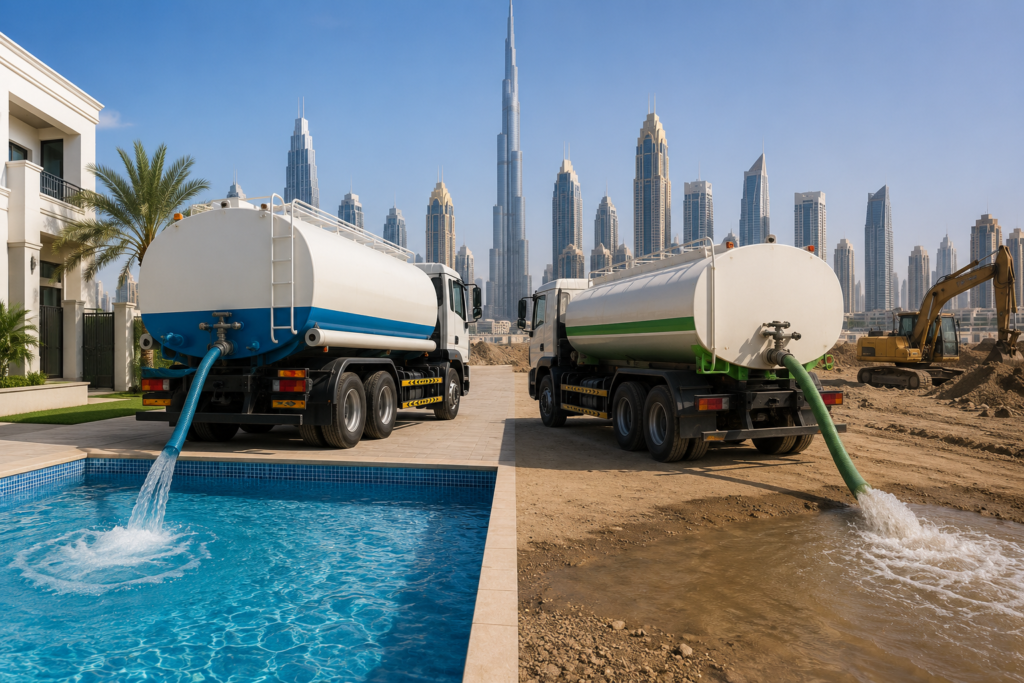 Sweet Water Tanker vs Salt Water Tanker in Dubai